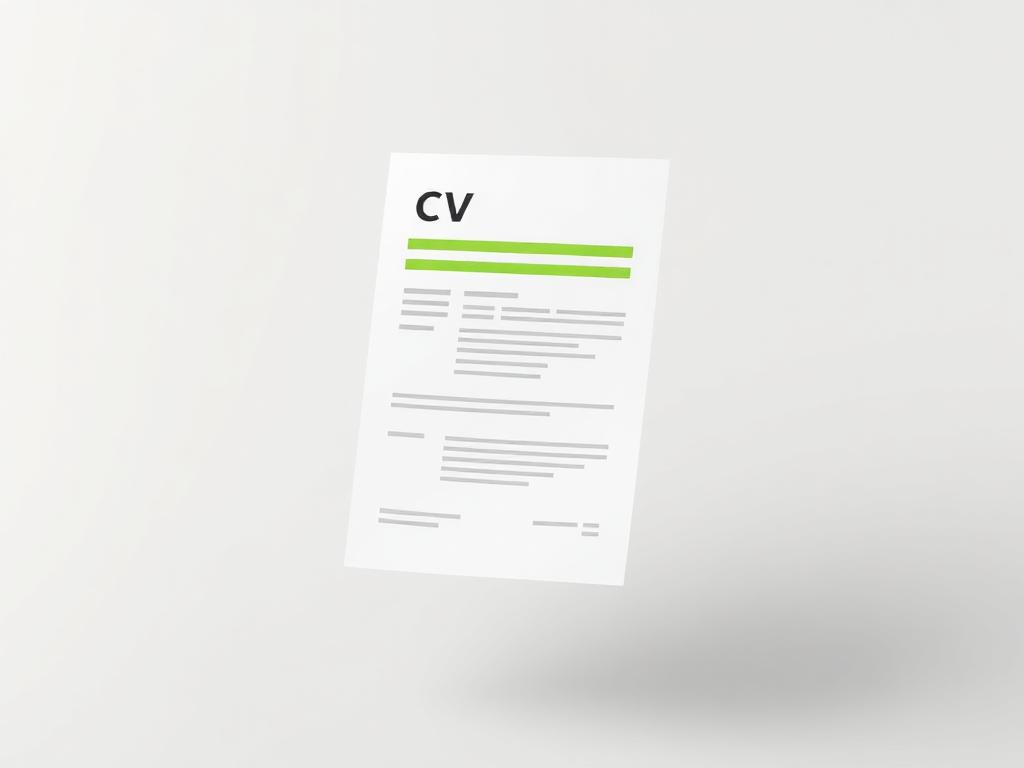 Currículum profesional claro y ordenado