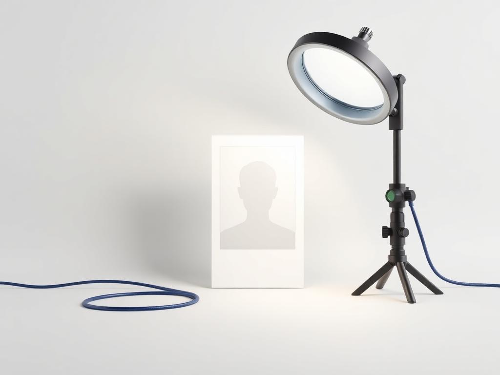 Set de iluminación para fotografías tipo carnet